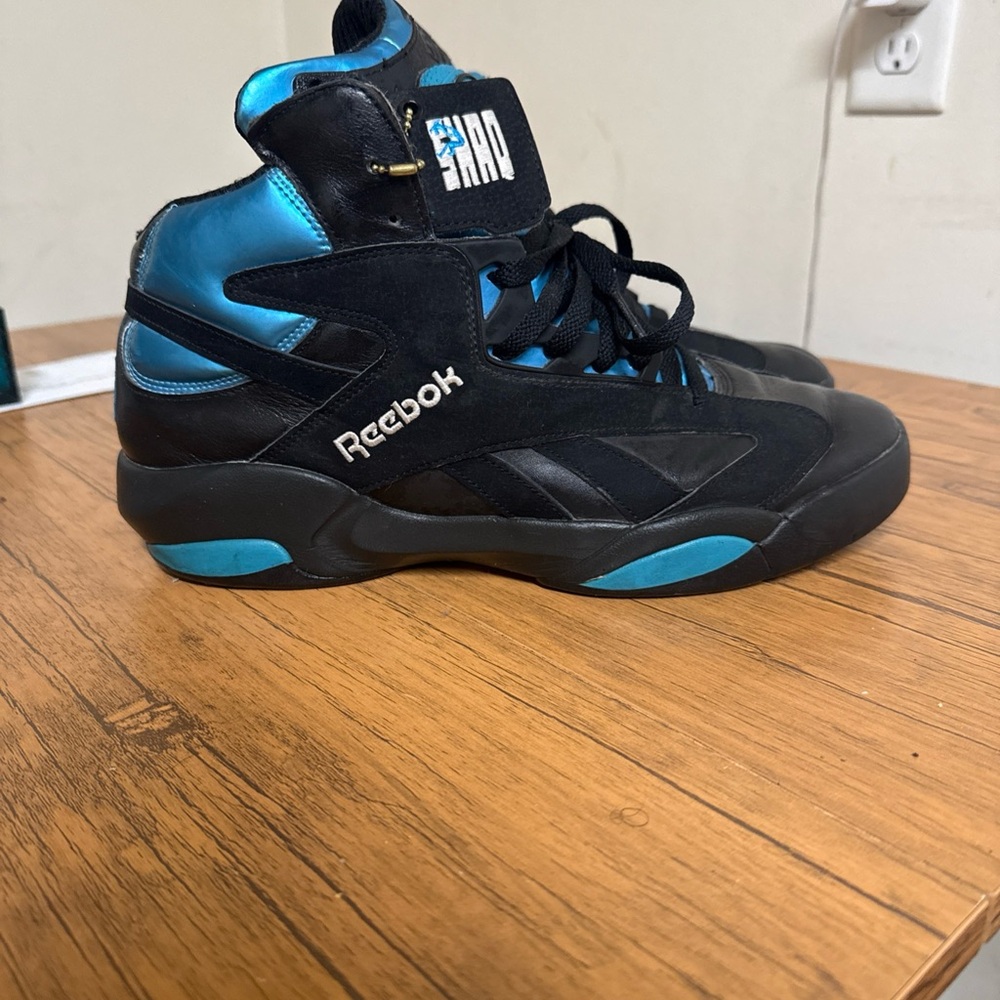 Reebok Shaq Attack The Pump Orland Magic  Black and Teal High-Tops